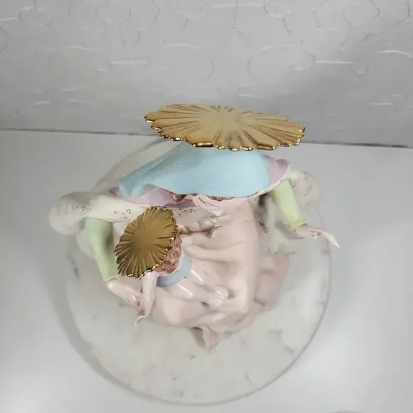 Vintage Crowned Holy Mary Baby Jesus Statue 12